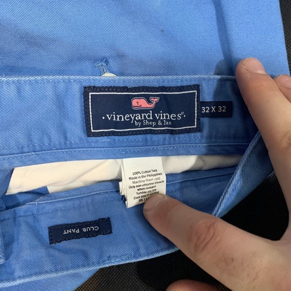Vineyard Vines Pants Mens 32 x 31 Club Pant Blue 100% Cotton Twill Chino - Picture 7 of 7